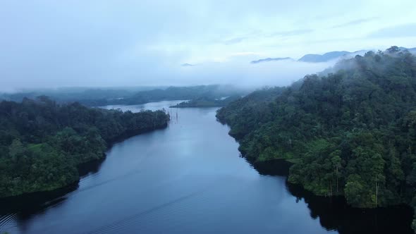 Aerial view of New Zealand Fjords