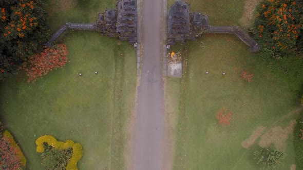 Balinese Split Gate Candi Bentar in Bali on an Early Morning