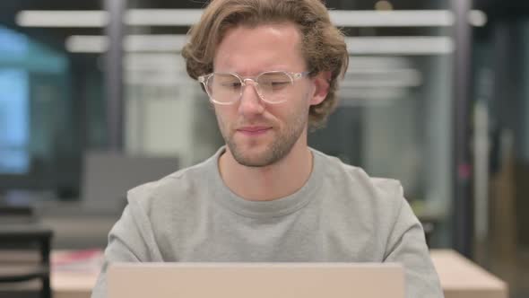 Portrait of No Gesture By Head Shake By Businessman at Work