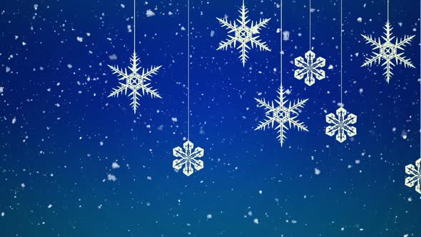 Christmas Snowflakes Loop Background