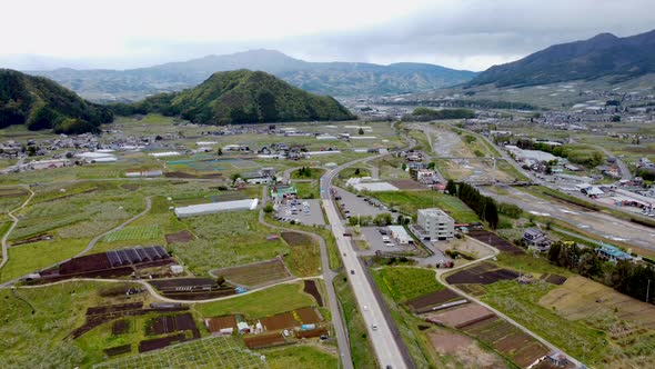 Skyline Aerial view in Nagano