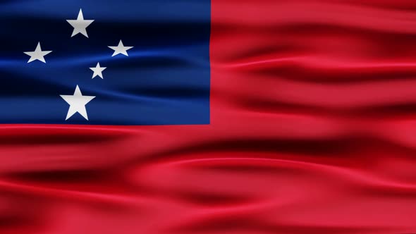 Samoa Flag Waving