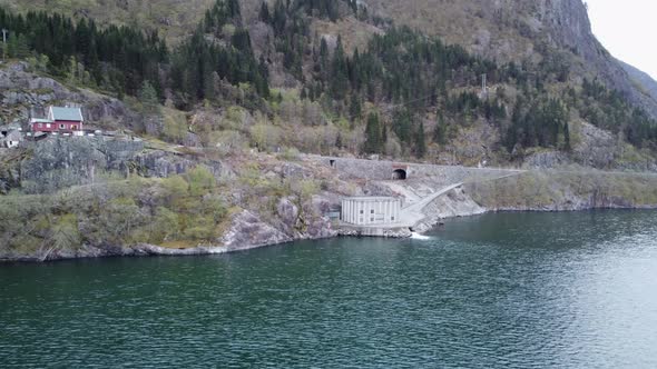 Hydroelectric powerplant of Fossmark in Norway - Electricity production from water