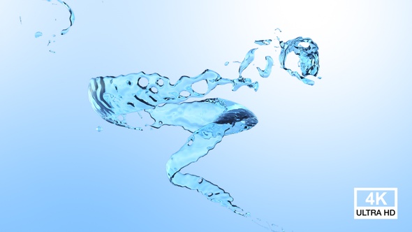 Twisted Blue Water Splash V3 4K alt