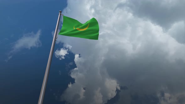 Mauritania Flag Waving 4K