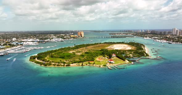 5k Drone Video Peanut Island West Palm Beach Fl