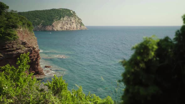 Mountains and the Sea. Coastal Landscape. Montenegro. Day