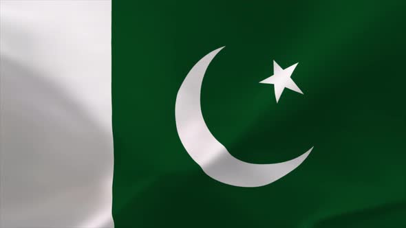 Pakistan Waving Flag Animation 4K Moving Wallpaper Background