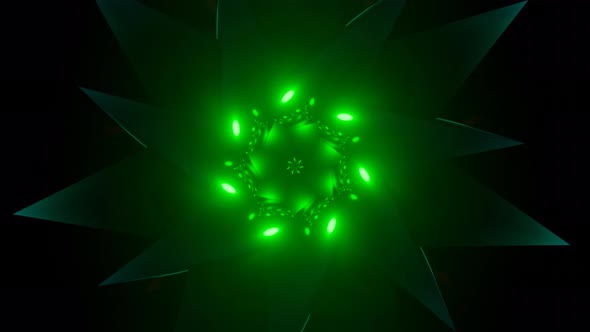 Flower Shape Neon Disco Background VJ Loop