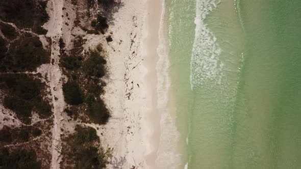 Koh Rong Island and Beach Aerial View in Cambodia