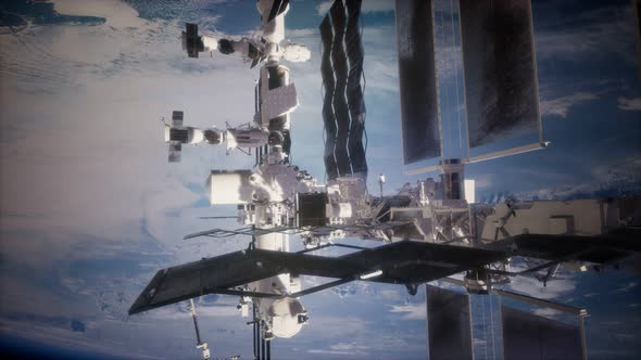 Earth and Outer Space Station Iss alt