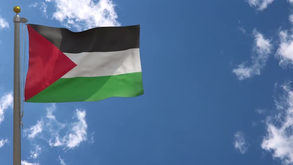 Palestine Flag On Flagpole