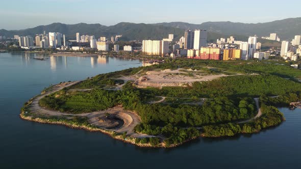 Aerial view new redevelopment landfill