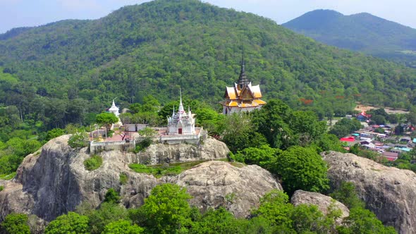 Aerial View of Wat Phra Phutthachai in Saraburi Thailand