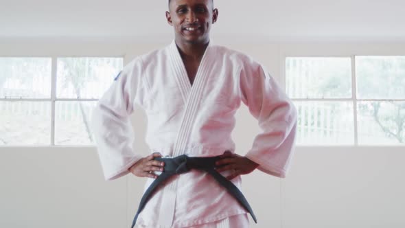 Judoka smiling at the camera