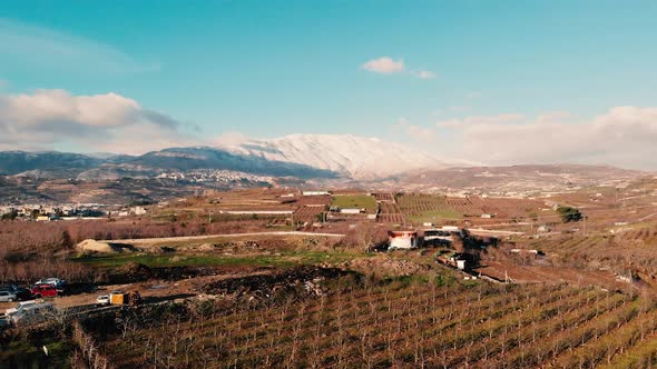 Hermon Mountain Israel drone aerial shot 4k amazing snow mountain