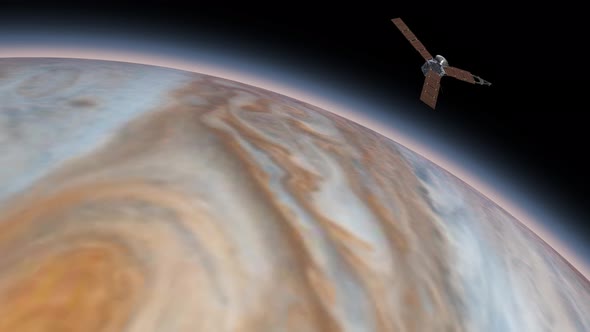 Juno is a NASA Space Probe Orbiting the Planet