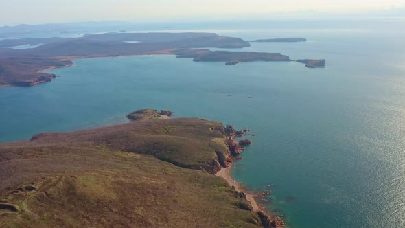 View From a Great Height of the Shkota Island and the Tobizin Peninsula