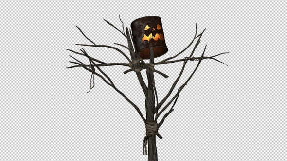 Halloween Scarecrow - Bucket Head - Burning Loop alt
