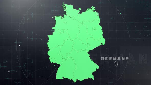 Digital Tech Germany Map Front View