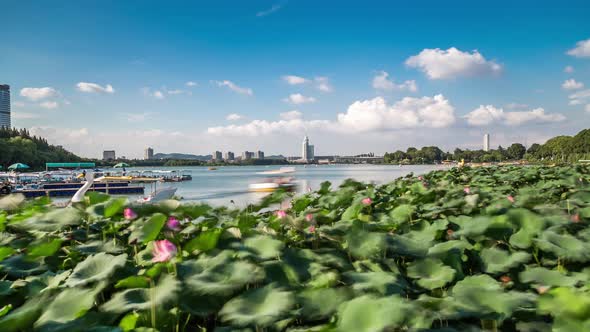 Time lapse of cityscape in nanjing city