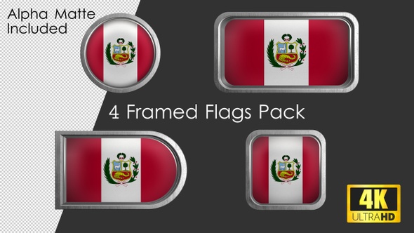 Framed Peru Flag Pack