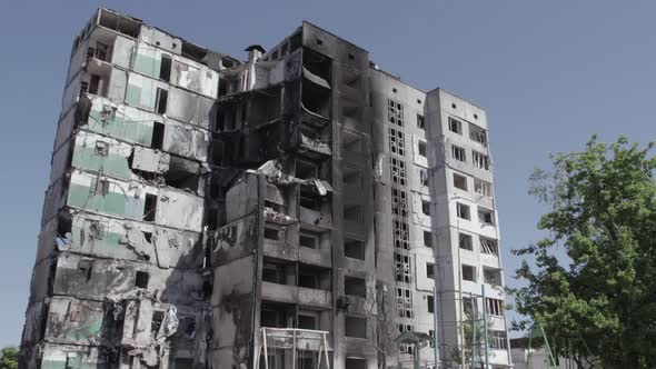 War in Ukraine  Destroyed Building in Borodyanka Bucha District