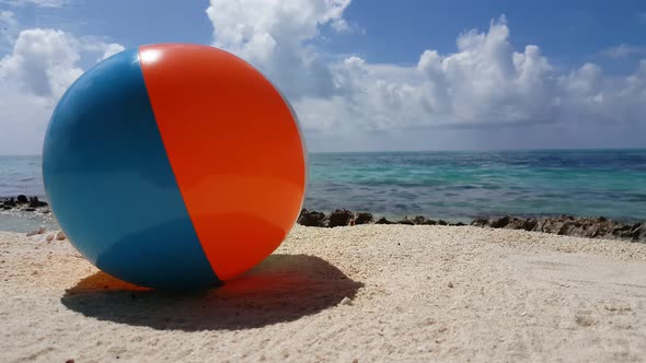 Daytime overhead copy space shot of a summer white paradise sand beach and aqua turquoise water back