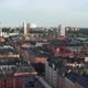 Panoramic aerial flying drone view of Södermalm black tin rooftops - VideoHive Item for Sale