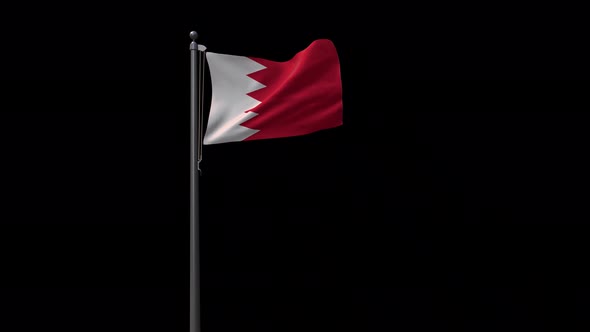 Bahrain Flag With Alpha 4K