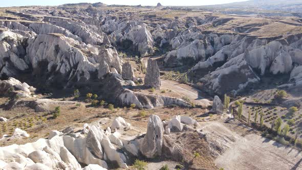 Cappadocia Landscape Aerial View. Turkey. Goreme National Park