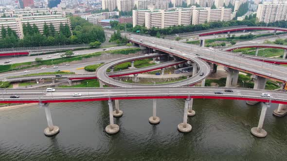 Seoul City Seongsu Bridge Road Traffic