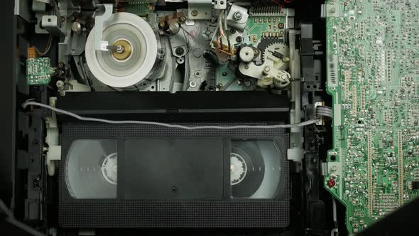 Operation of the Mechanism for Loading and Unloading Film in a VHS Video Recorder