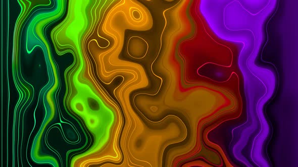 Brown Green Purple Wavy Marble Liquid Animation