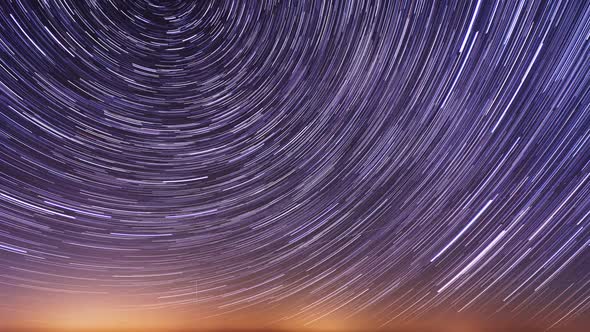 Rotating stars form long lines, startrails FHD