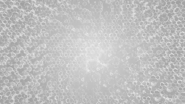 Hexagons Hi-Tech White Background