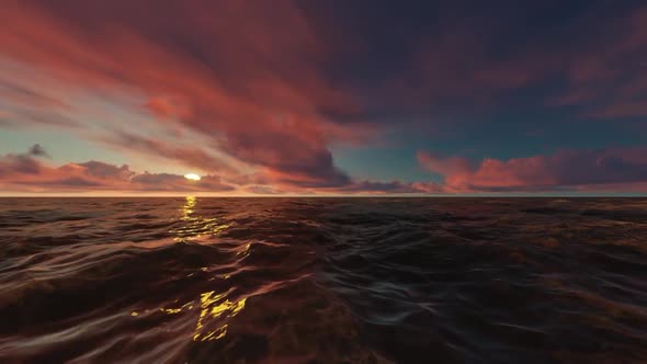 Ocean Sunset Background Loop