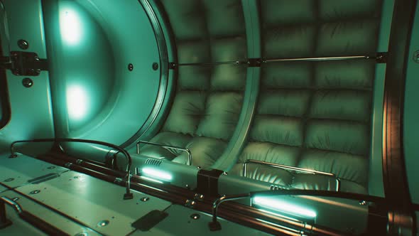 Dark Space Ship Futuristic Interior