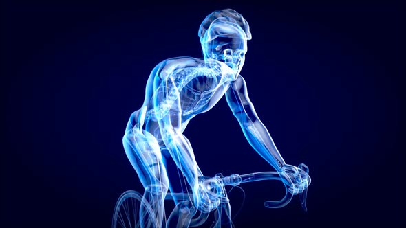 4K anatomy of a X-ray Cyclist riding