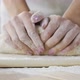Close-Up Female Hands Kneading Fresh Dough at Home Kitchen, Baking Process - VideoHive Item for Sale