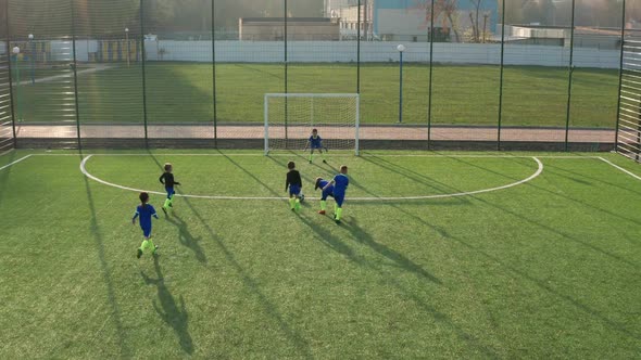 Young Football Players During Training Match