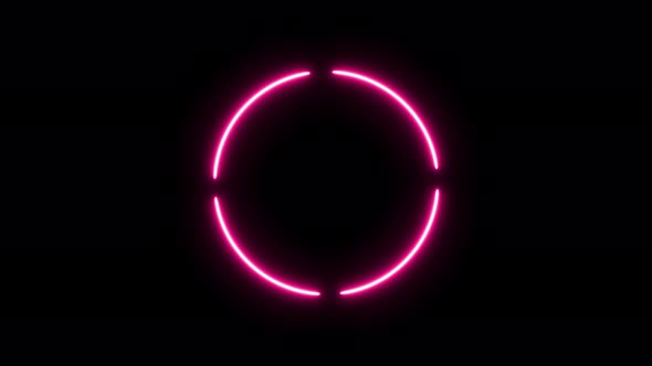 Abstract Light Neon On Black Background. alt