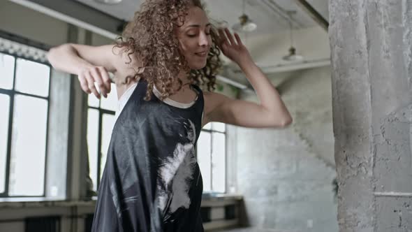 Curly Woman Dancing