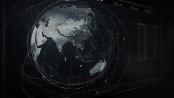 Accessing Satellites Around the Globe. Recording Chinese Nuclear Power Plant. UI alt