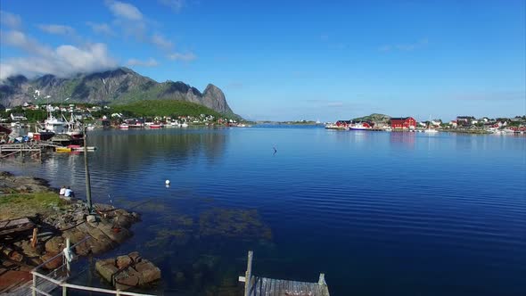 Fishing port Reine on Lofoten islands in Norway