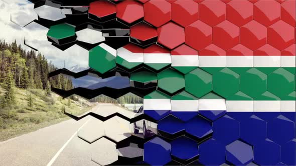 South Africa Flag Hexagon Transition - 4K Resolution