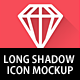 Long Shadow Icon Mockup - GraphicRiver Item for Sale