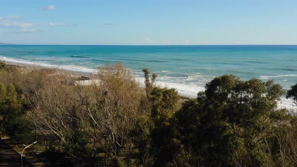 Aerial view of a beach of Locri. Calabria.