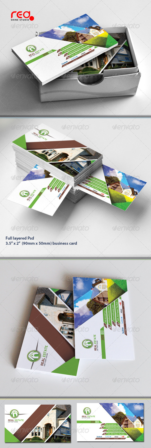 Real Estate Business Cards Graphics Designs Templates