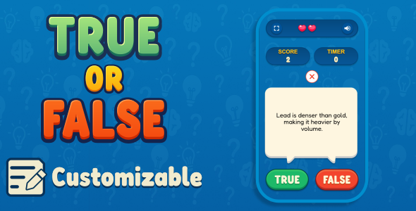 True or False – Quiz Game